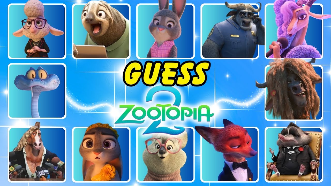 Guess the Zootopia 2 Character by Voice! 🔥 Judy 🐰, Nick 🦊, Flash 🦥 & More | Zootopia Movie Quiz