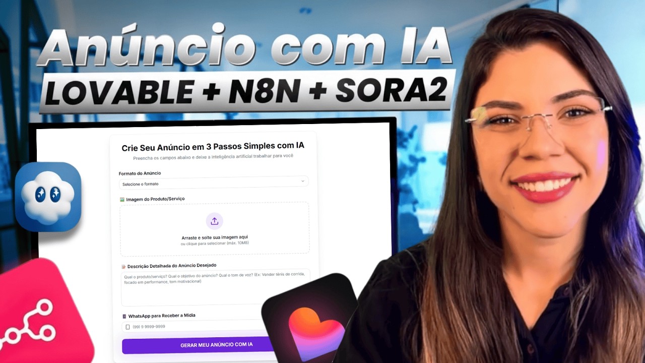Isso aqui vai mudar o jogo dos anúncios com IA (Sora 2 + N8N + Lovable)