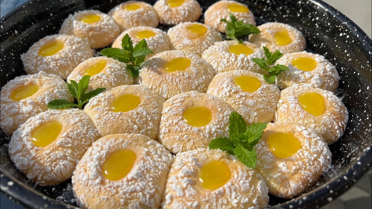 Мягкие лимонные печенья 🍋 Идеально подходят для завтрака.