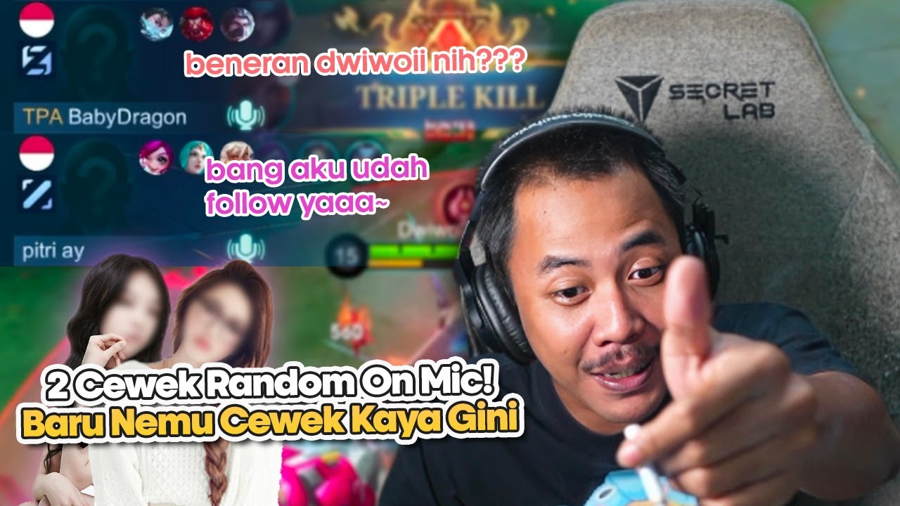 2 CEWEK RANDOM LAGI ON MIC❗️TIBA-TIBA KASIH PERMAINAN YANG OUTPLAY COOOO! 🔥 - Mobile Legends