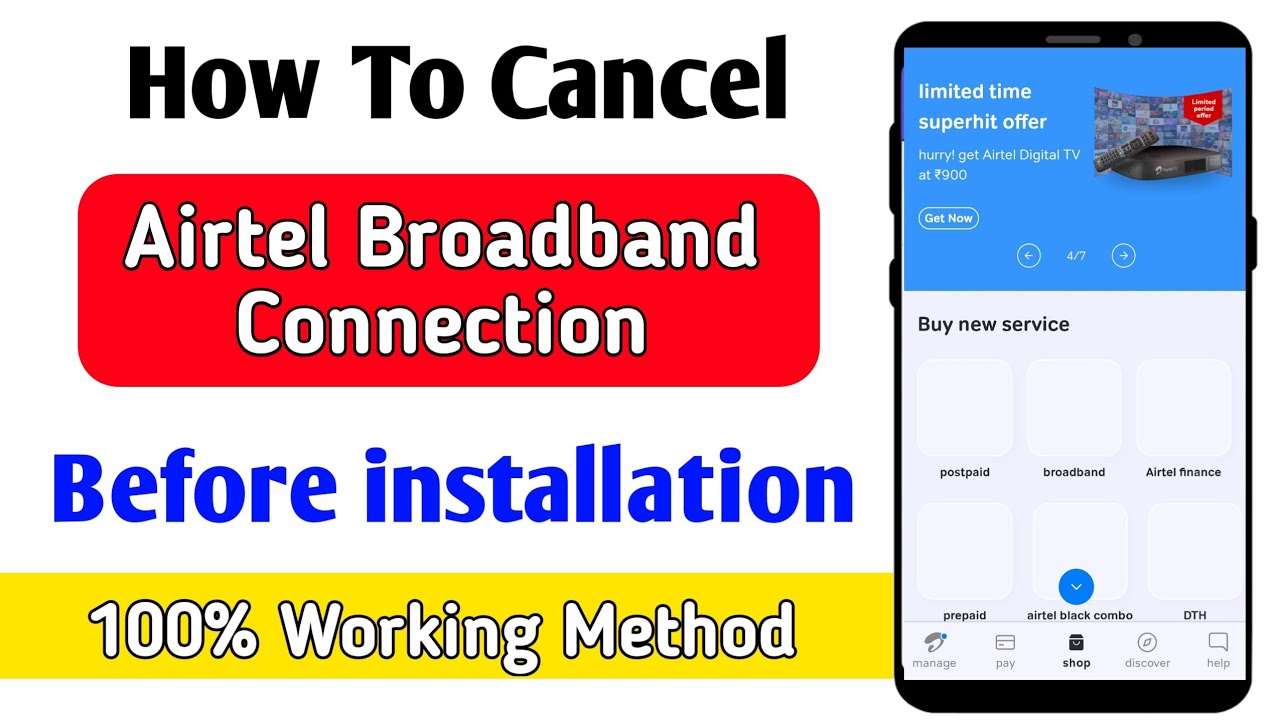 how to cancel airtel broadband connection before installation | airtel broadband connection cancel