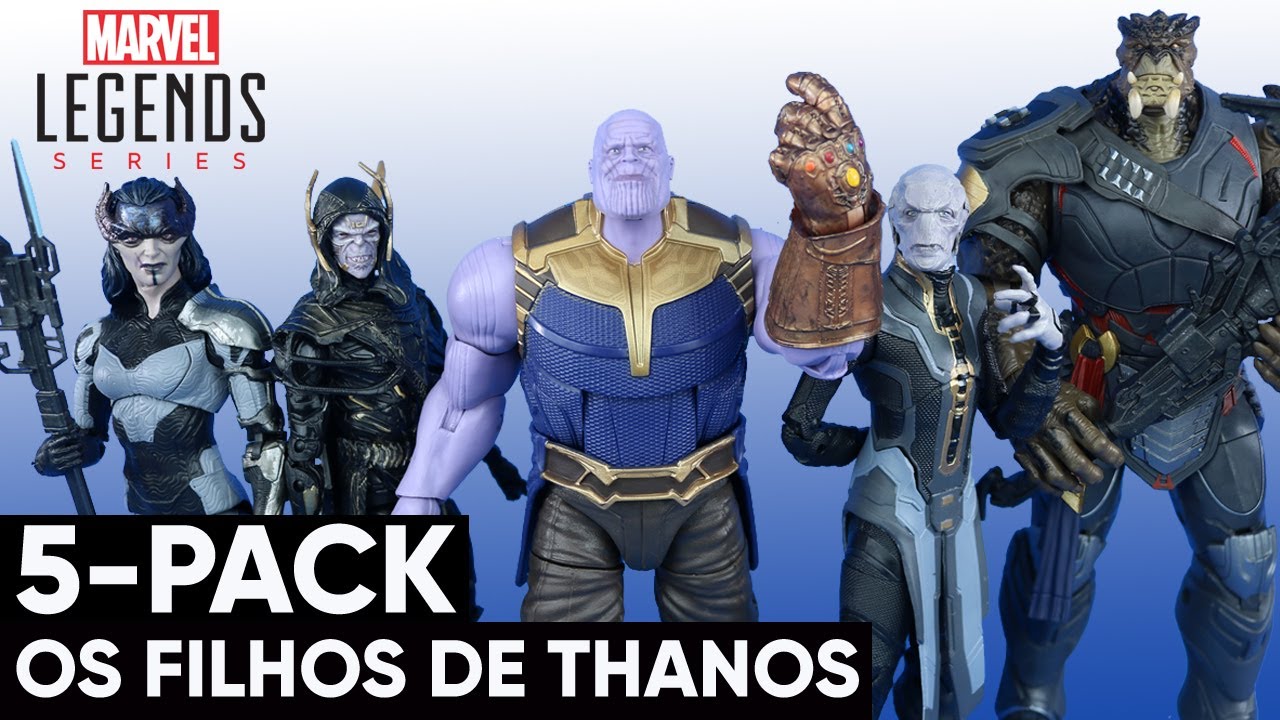 Marvel Legends FILHOS DE THANOS 5-pack Vingadores Guerra Infinita Action Figure Review e Comparativo