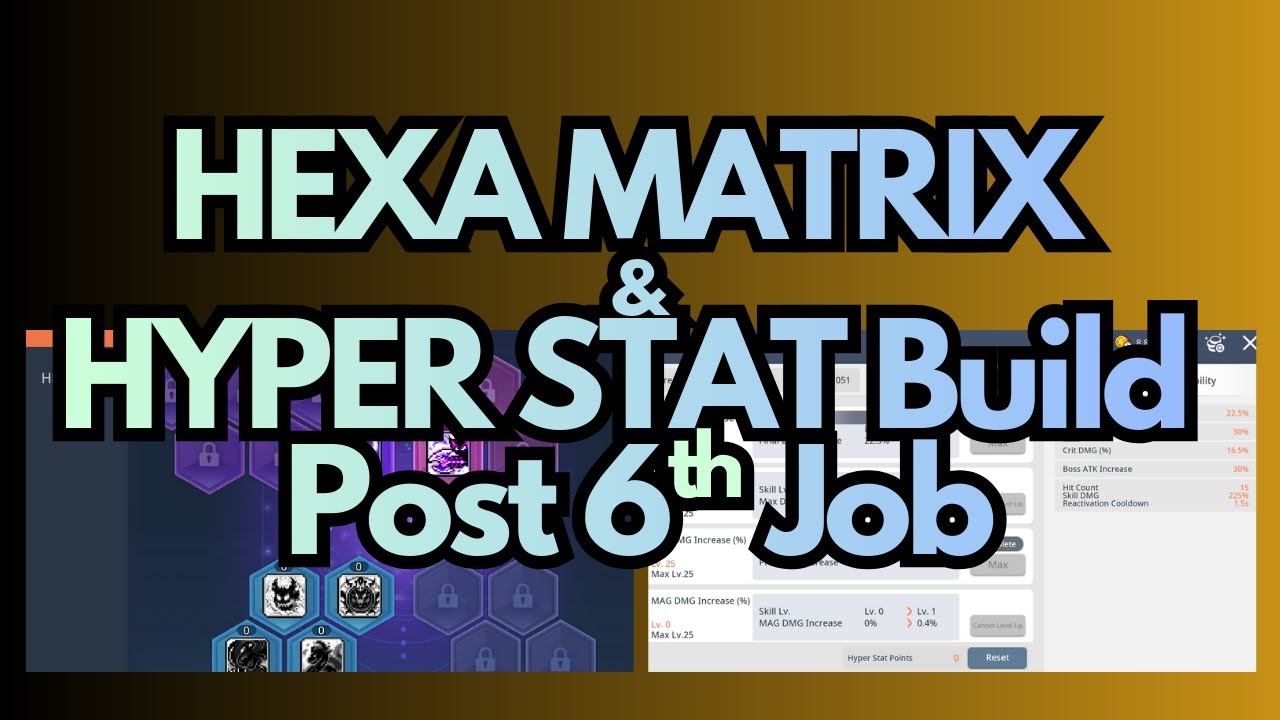 Maplestory M - NEW HEXA MATRIX and HYPER STAT Build Post 6th Job (This Build Work For You?!)
