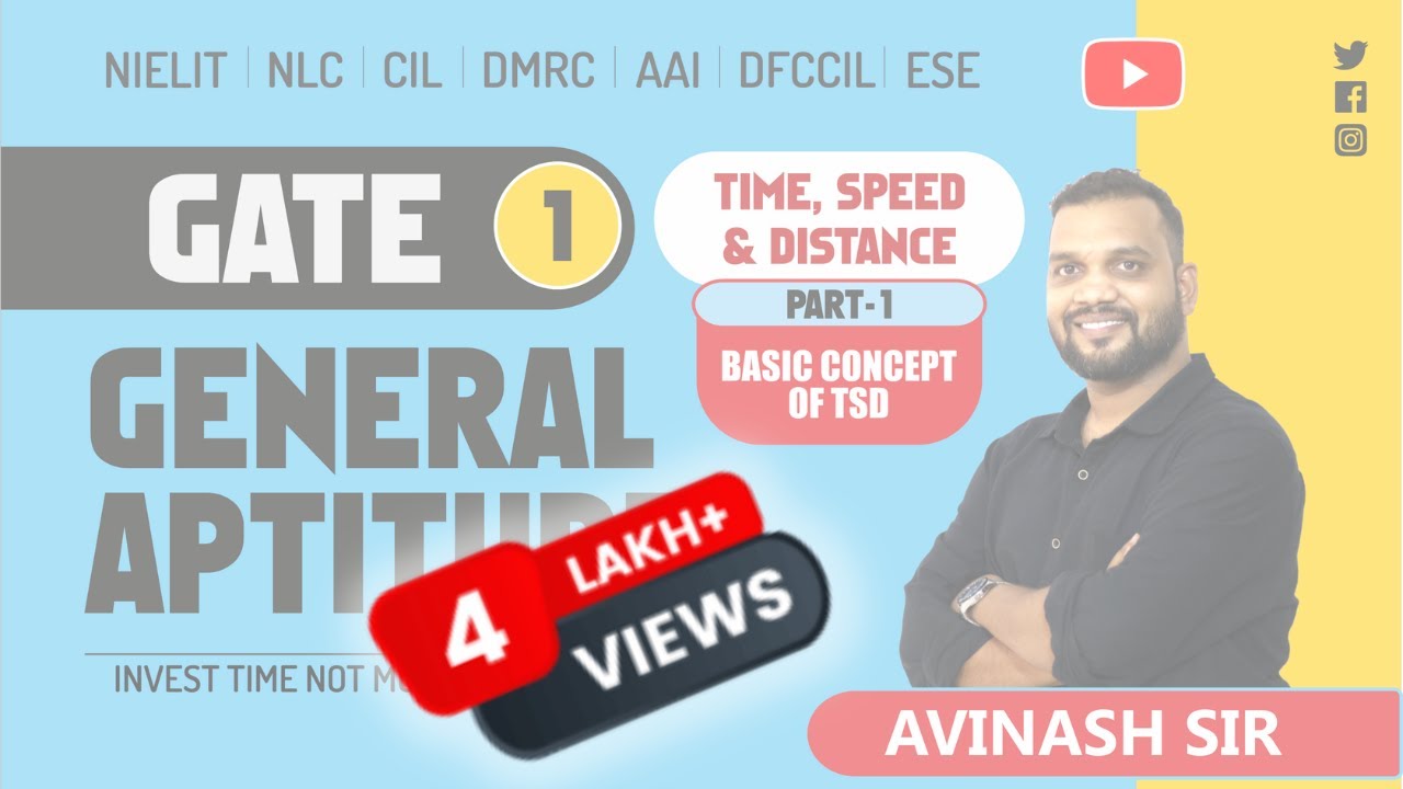 Time, Speed & Distance (Part-1) | Basic Concepts | General Aptitude by Avinash Sir