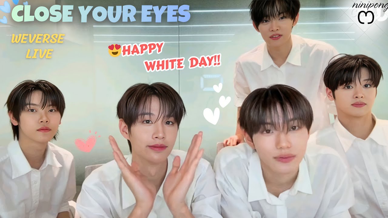 [АНГЛИЙСКИЕ СУБТИТРЫ] ЗАКРОЙТЕ ГЛАЗА WEVERSE LIVE 😍😘💕(14.03.26) БЕЛЫЙ ДЕНЬ!! 🤍#weverselive #wever...