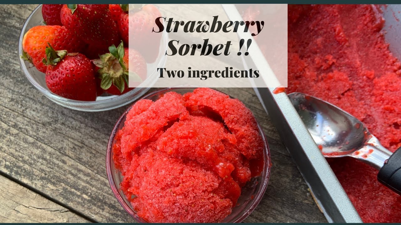 3 INGREDIENT STRAWBERRY SORBET ! HEALTHY | SUGAR-FREE || DAIRY-FREE !!!!