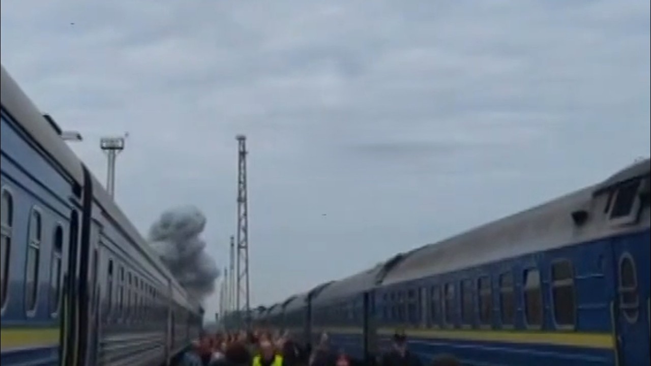 &lsquo;We could be talking about World War Three&rsquo;: Russian drone hits train near the Polish border