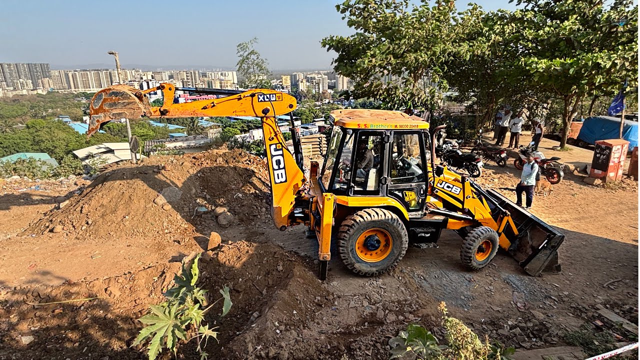 JCB 3DX Backhoe Machine Working on Road | Excavation & Earthmoving Videos 