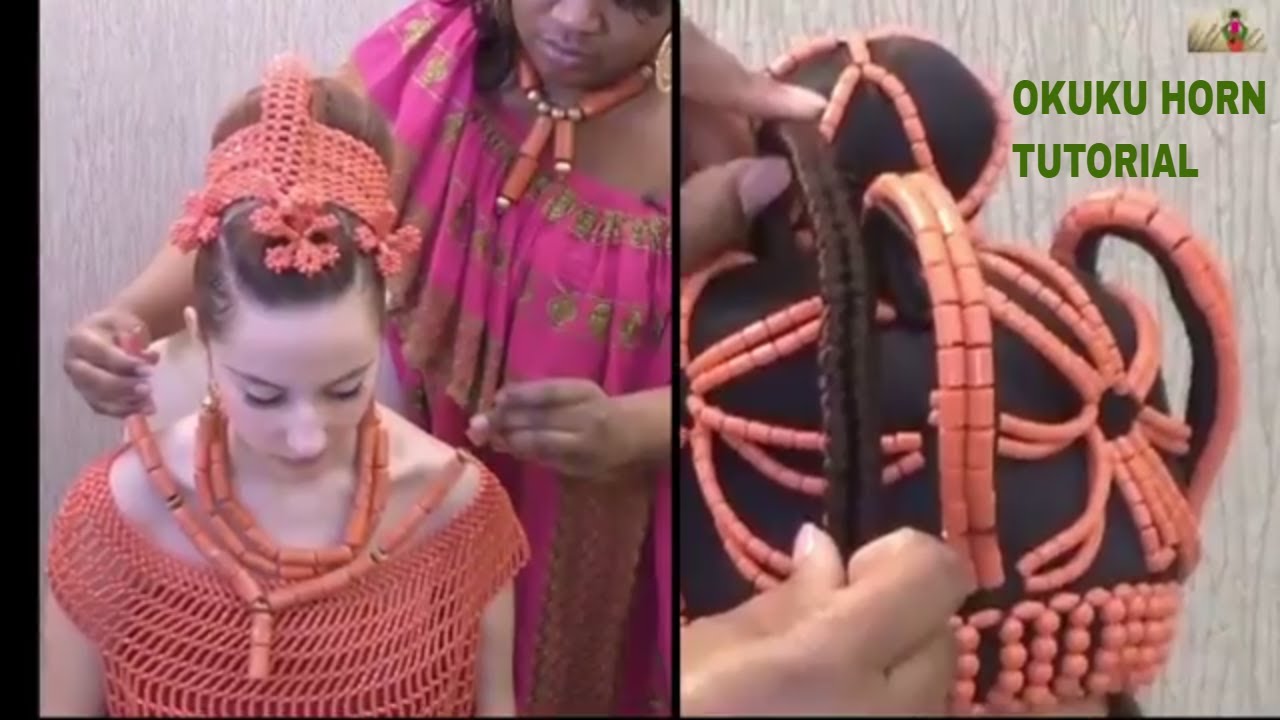 Nigeria wedding/ Edo bridal horn/ Okuku/ braids tutorial.