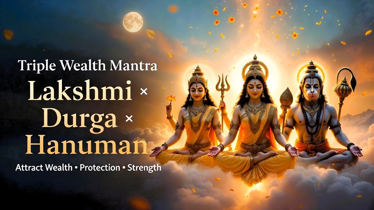 Triple Wealth Mantra | लक्ष्मी × दुर्गा × हनुमान पावर | Attract Money, Protection & Strength