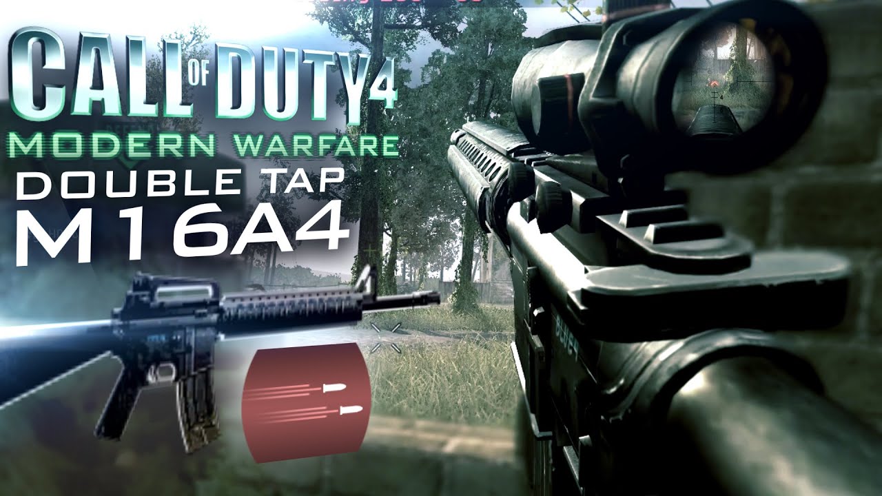 COD4: M16A4 DOUBLE TAP Kill Streaks - Favourite Loadout [60fps]