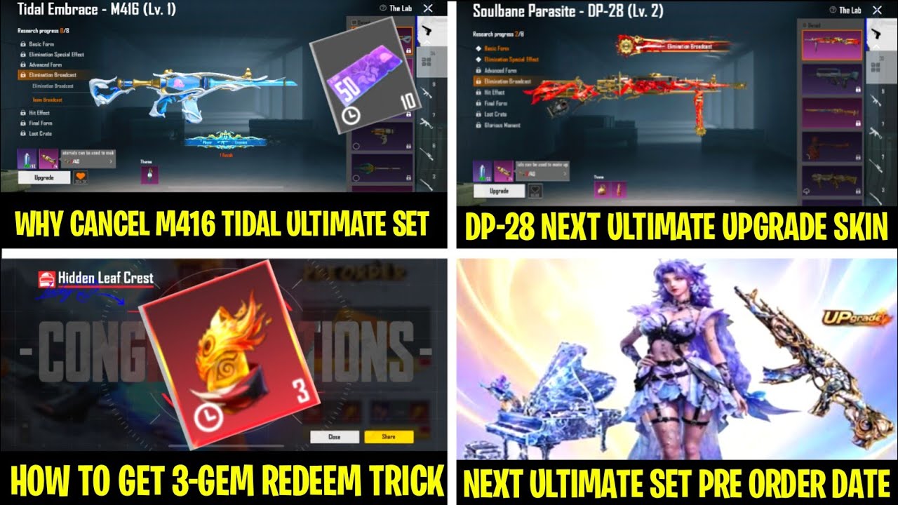 BIGGEST UPDATE 🔴 M416-TIDAL EMBRACE  CANCEL | ULTIMATE SET PRE-ORDER | A20BONUS PASS |GET FREE GEM-3