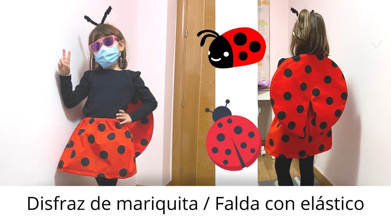 Tutorial costura: ¿Cómo hacer un disfraz de mariquita? / ¿Cómo hacer una falda con elástico?