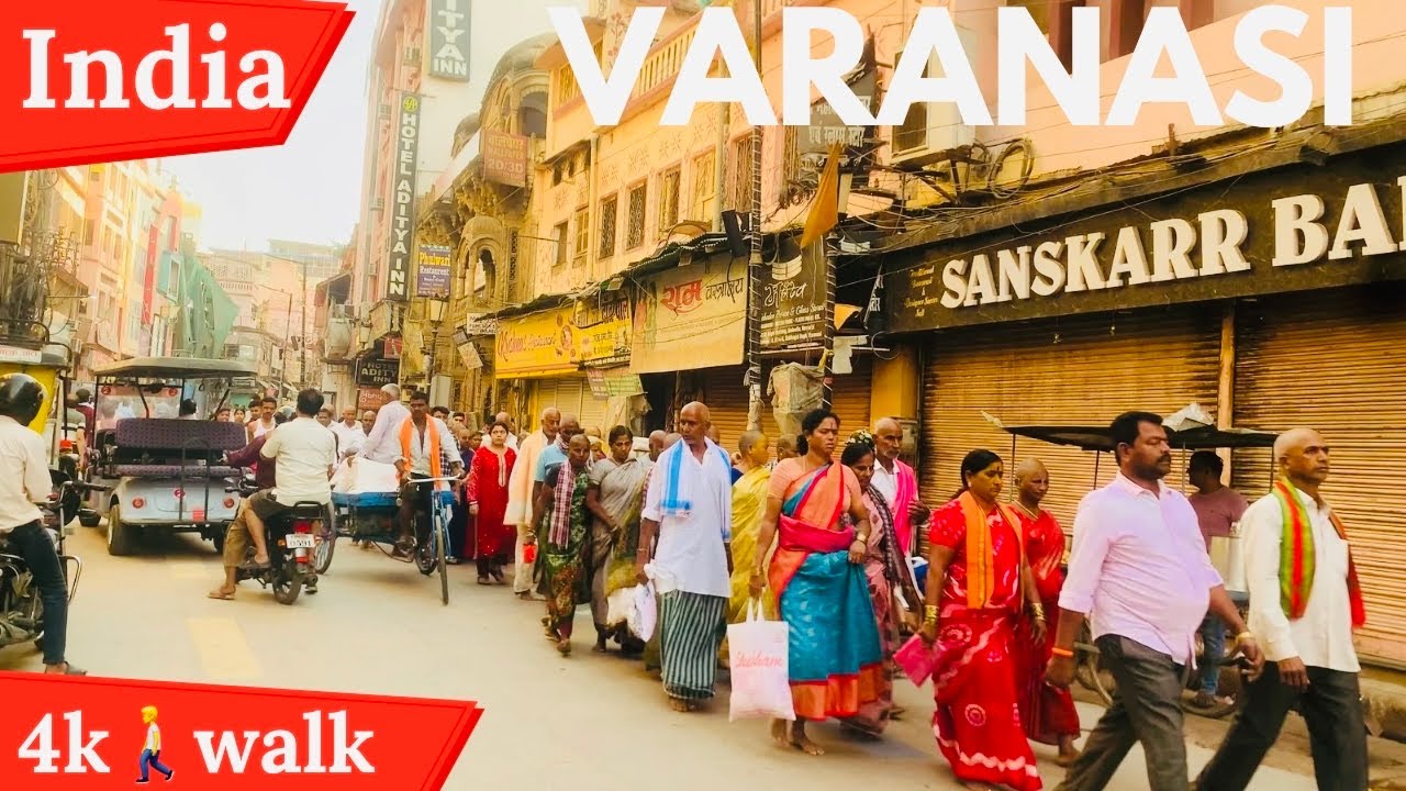 Busy Streets of Varanasi 🇮🇳 | Dashashwamedh Ghat to Godowlia Market Walk 4K🚶