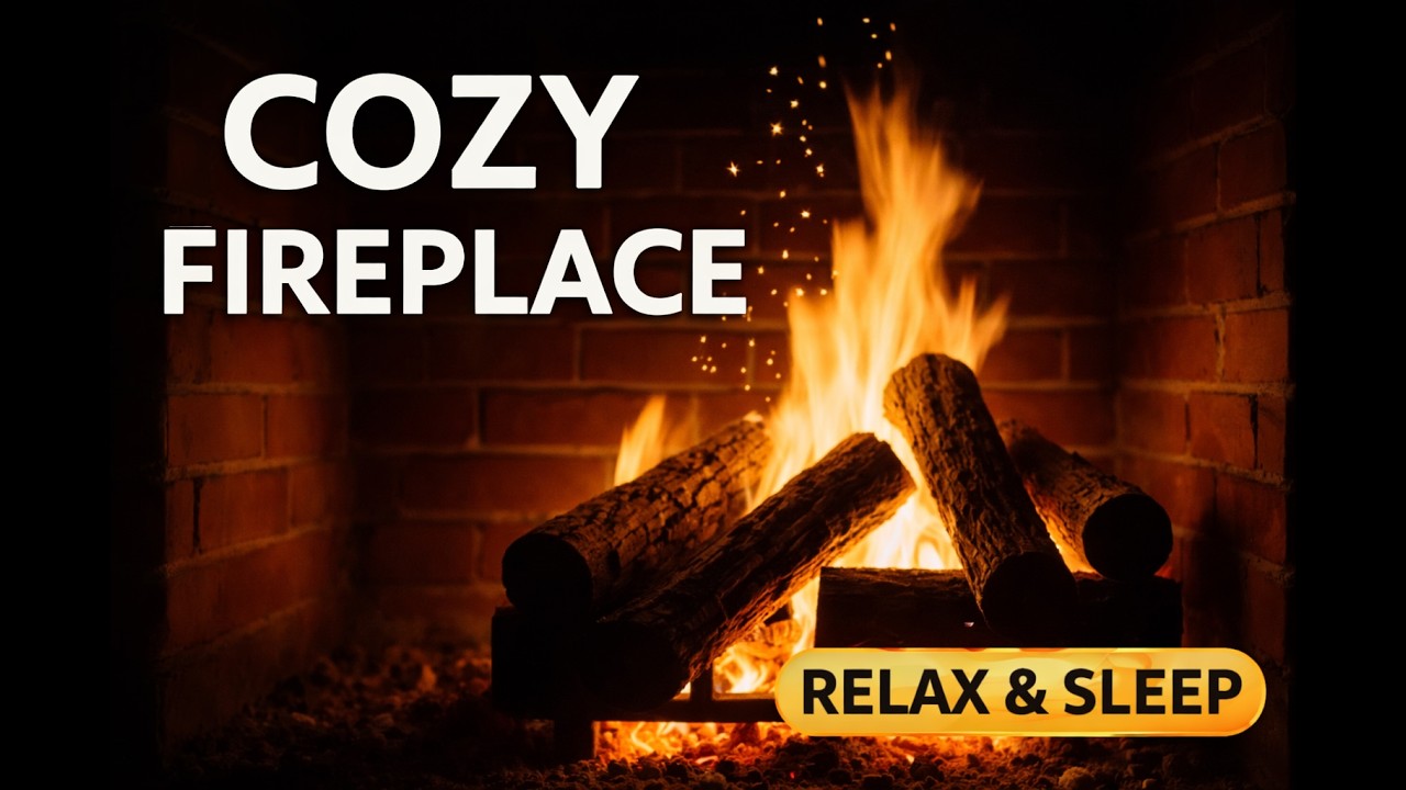Cozy Fireplace Ambience 🔥 Relaxing Fire Sounds for Sleep, Study & Relaxation