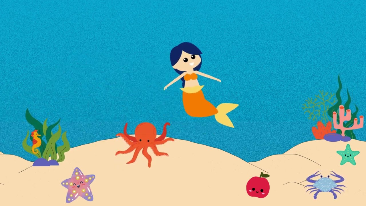 Little Red Apple Falls From A Apple Tree Into The Ocean