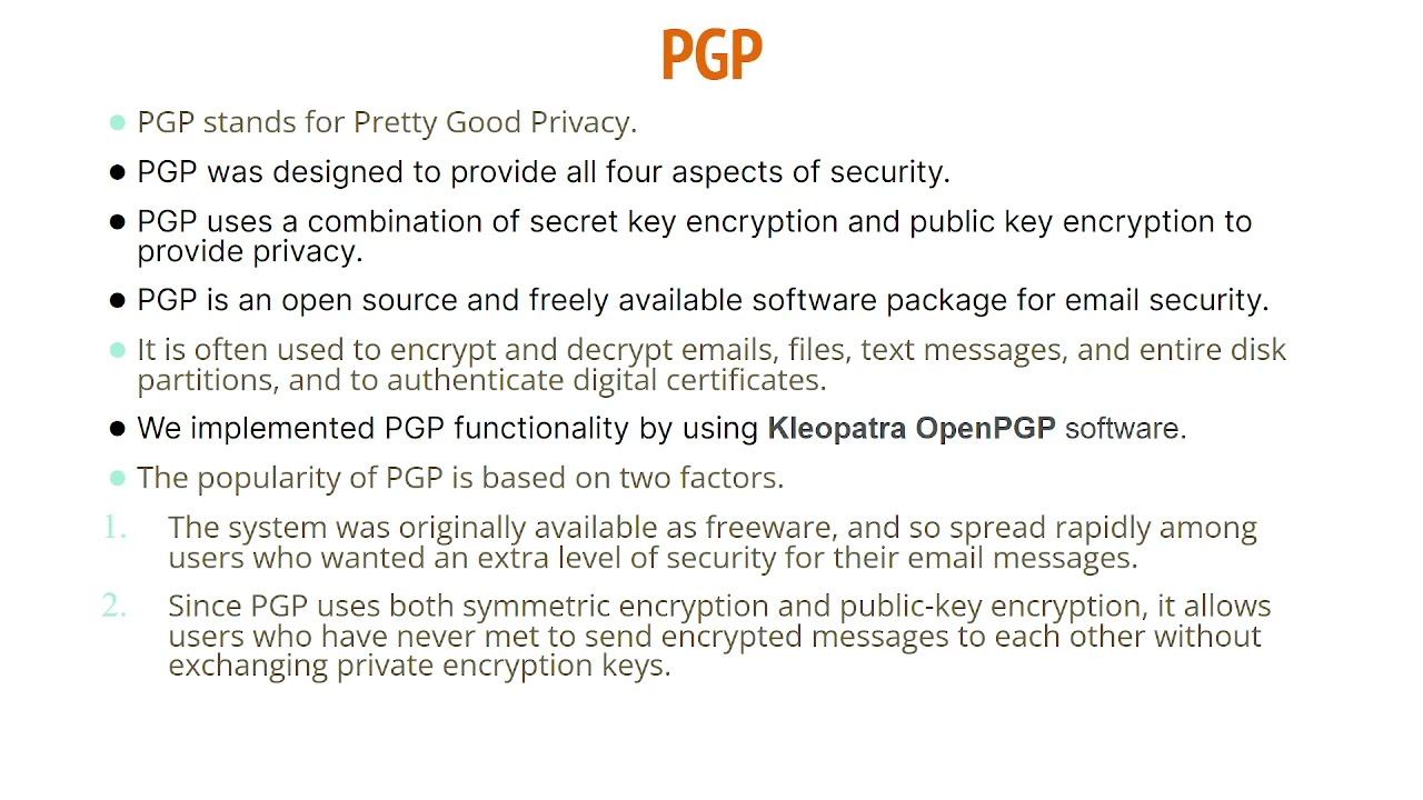 Pretty Good Privacy(PGP) | Implementation of PGP