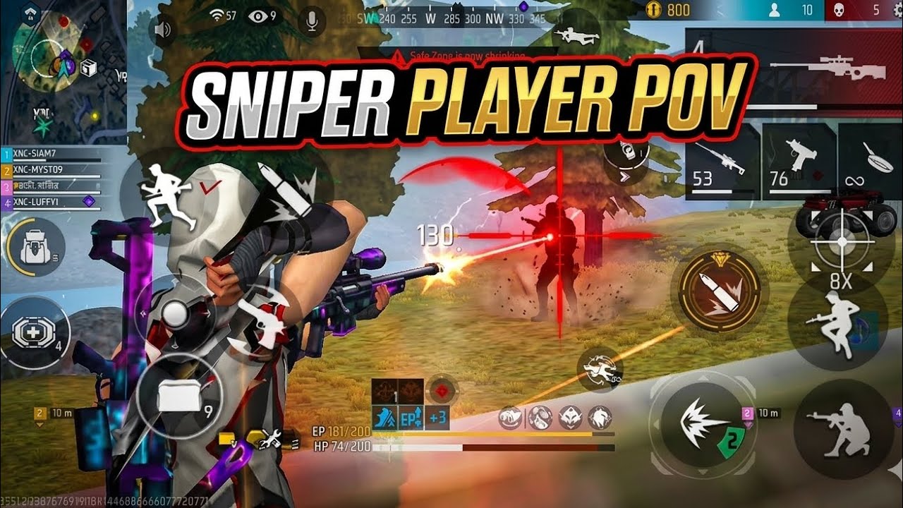 XNC SIAM - SNIPER POV -   XNC ESP  ❤️‍🩹   Raw Gameplay #feed #freefire #garenafreefire 