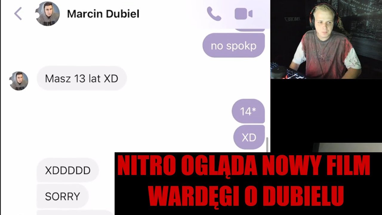 NITRO OGLĄDA NOWY FILM WARDĘGI - CAŁA PRAWDA O MARCINIE DUBIELU
