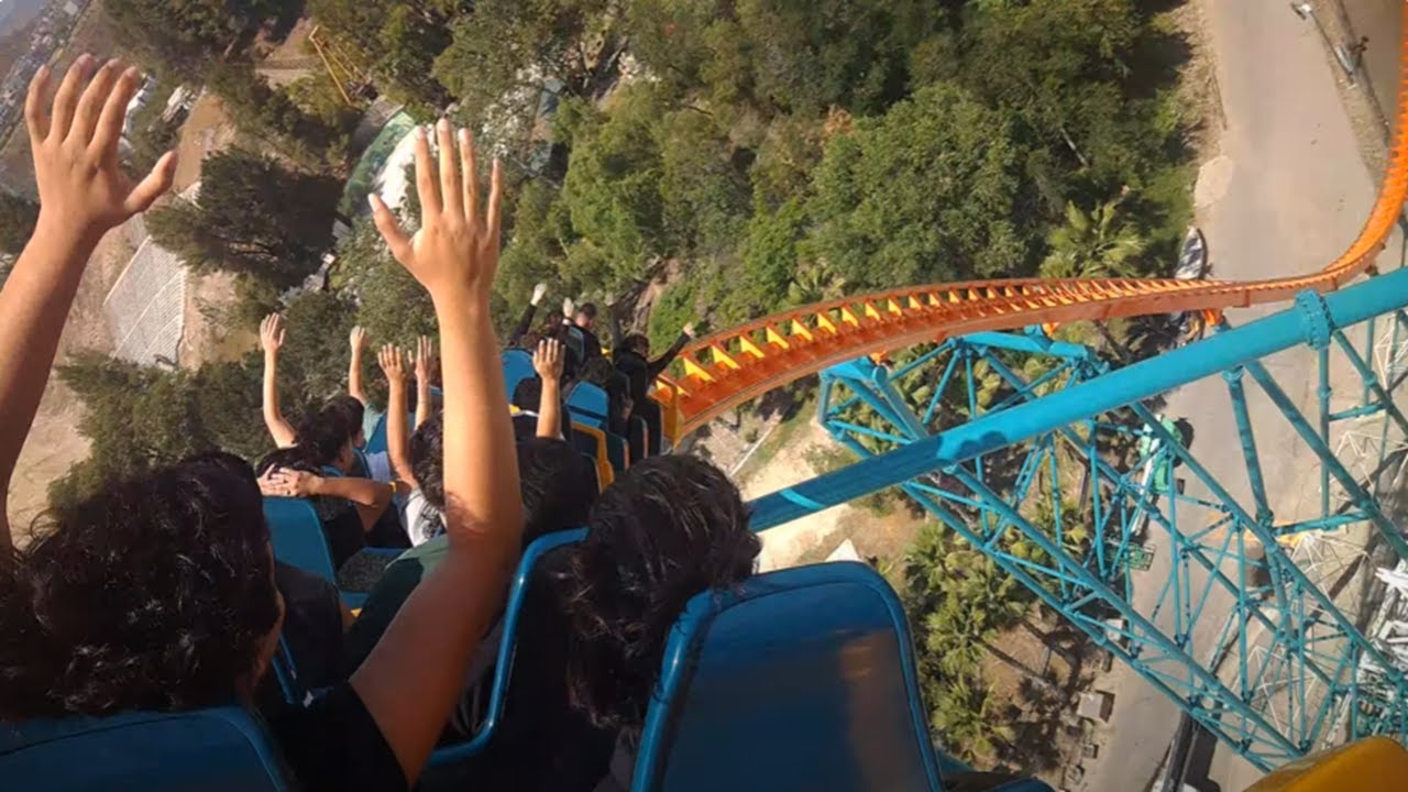 Goliath - Six Flags Magic Mountain - Row 13 (4K HD POV) - May 2025