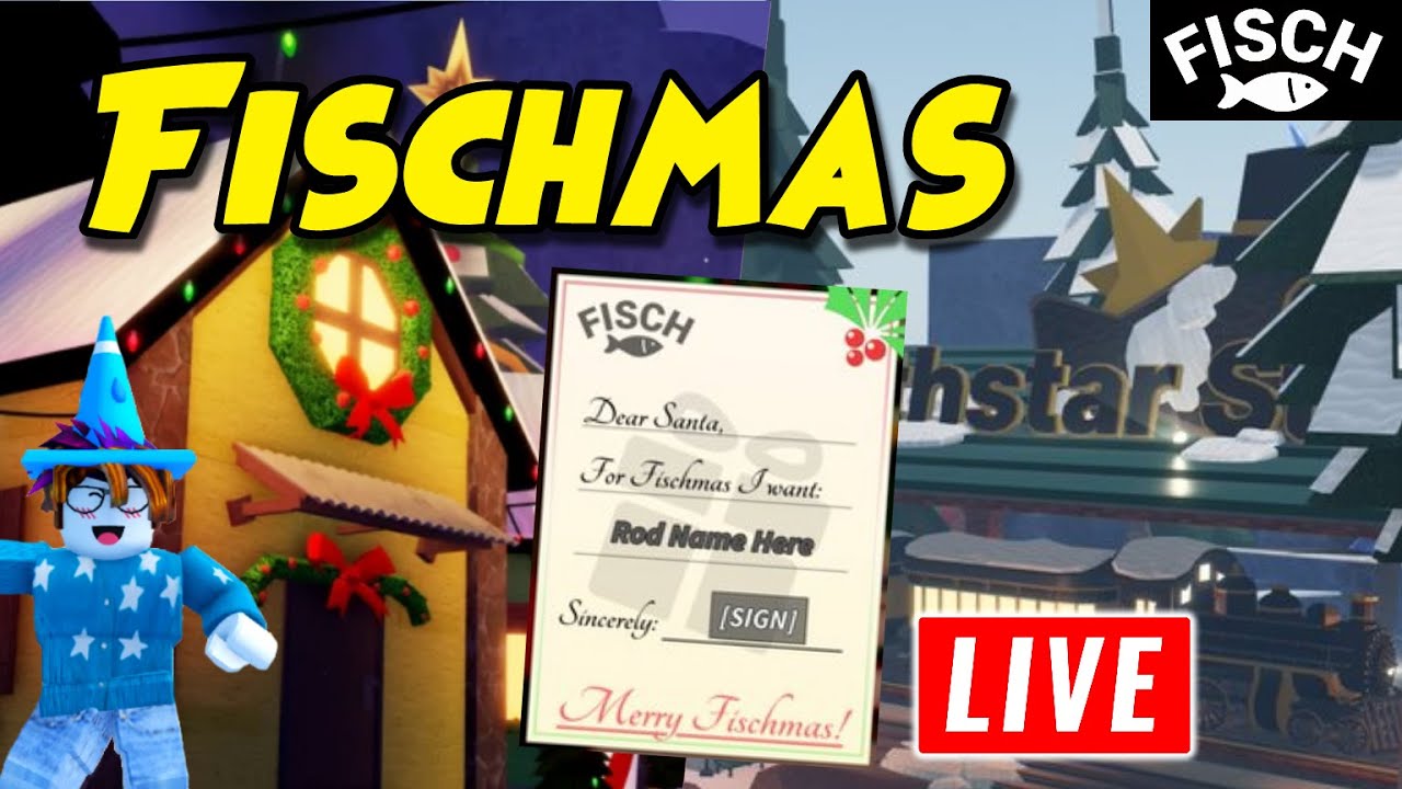 Fisch FISCHMAS NOW Event Quest LIVE - North Star, Glacial Ridge, Santa Present Rod (Roblox Fisch)