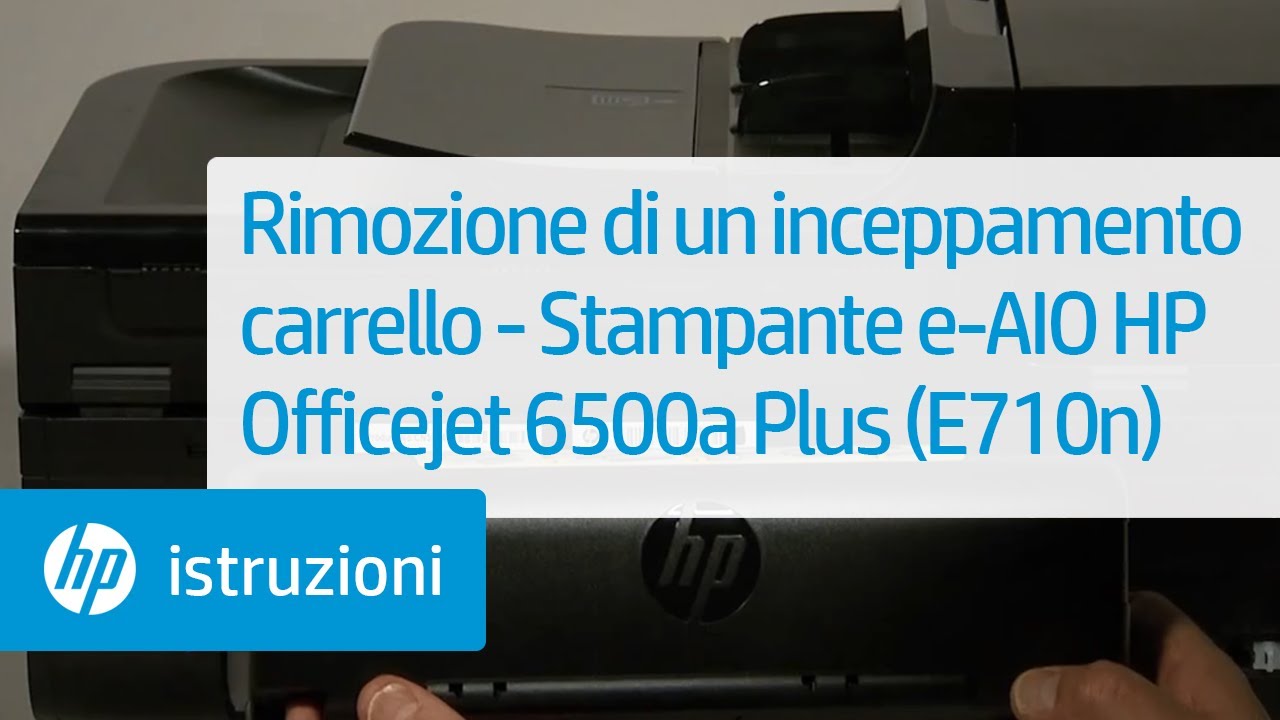 Rimozione di un inceppamento carrello - Stampante e-All-in-One HP Officejet 6500a Plus (E710n)