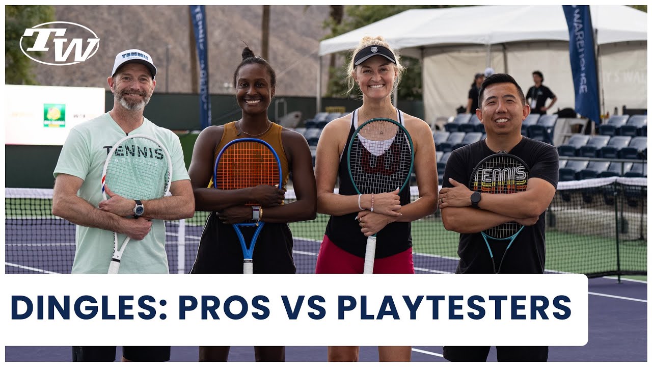 Who wins?! Asia Muhammad & Erin Routliffe swap racquets w/ playtesters, partner up & play DINGLES!