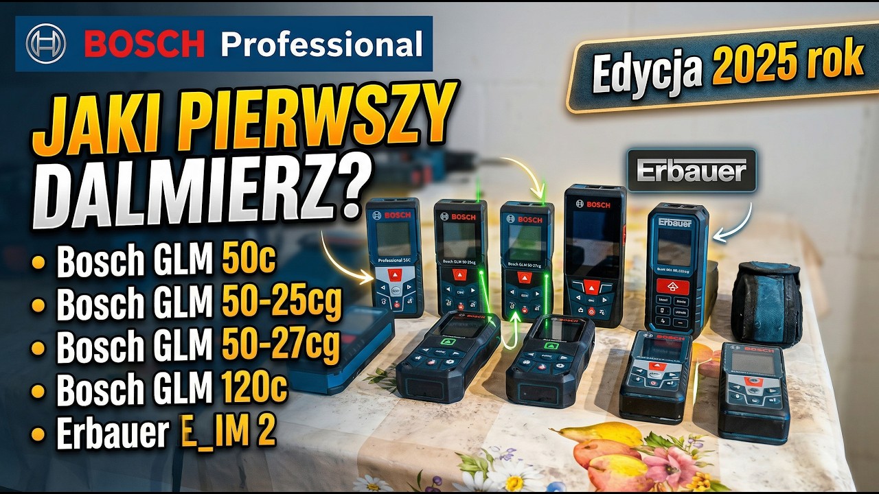 ♻️ Jaki pierwszy dalmierz? Trochę o Bosch GLM 50c, GLM 50-25cg GLM 50-27cg Glm 120c Erbauer E_IM 2