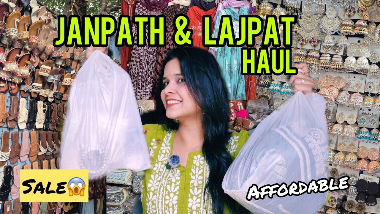 WHAT I GOT FROM Janpath & Lajpat Nagar MARKET 🔥 ??| Haul 🛍️ Best Shopping Market in Delhi? 🤩 #haul