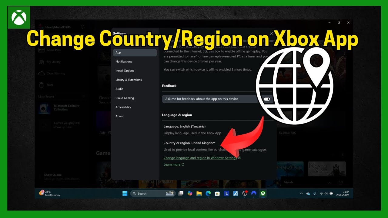 How to Change Country or Region on Xbox App (Full Guide)