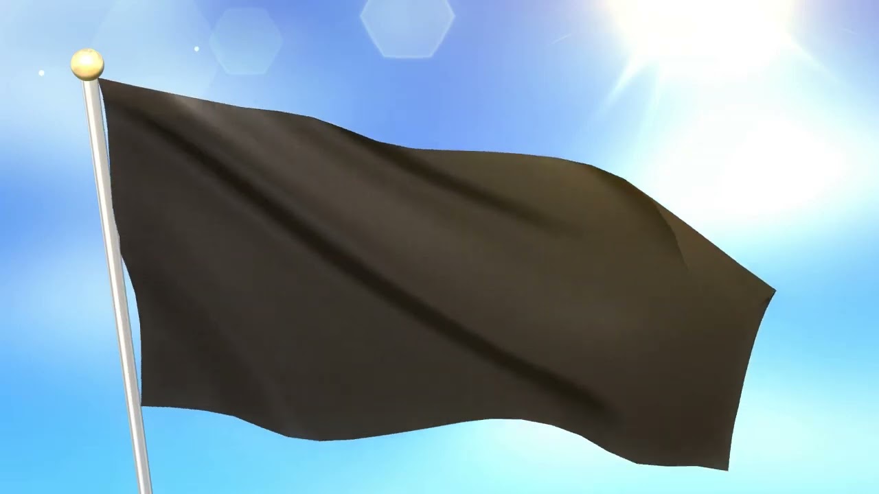 Free Video Footages   Black Flag  Waving , Black Flag animation background2