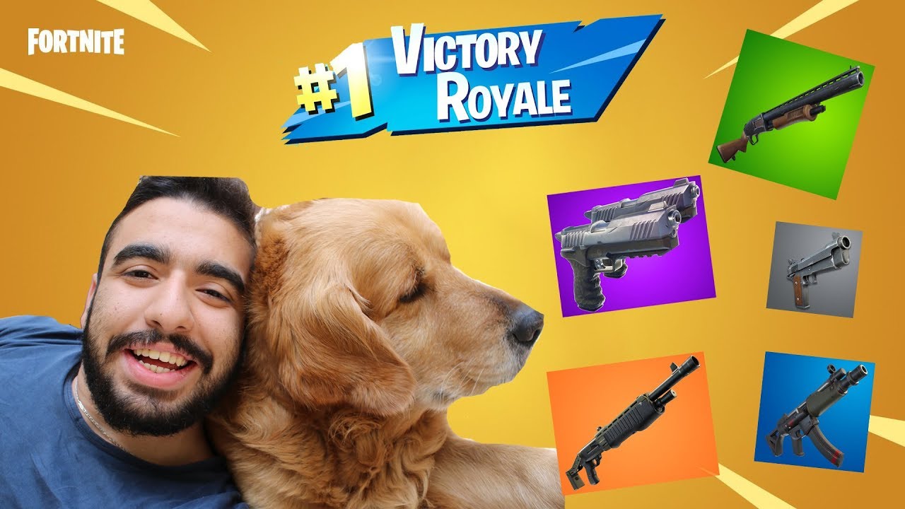 فورتنايت - تحدي الكلب يختار لون الاسلحة - ملقتش غير اللون ده 😱😱