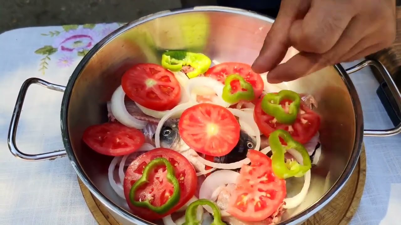 Balıq buğlaması.Cənub mətbəxi.