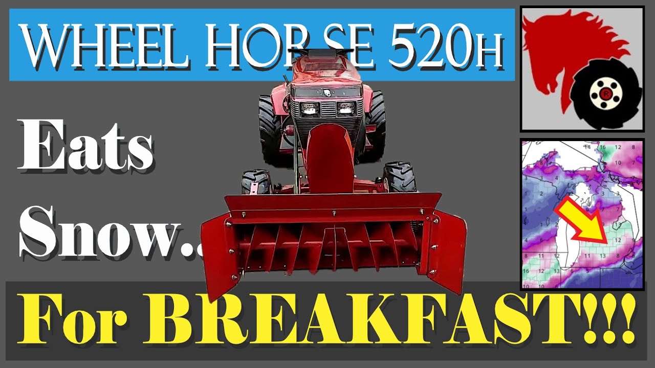 Wheel Horse 520h Throwing Snow || Chute Disengages mid-Operation