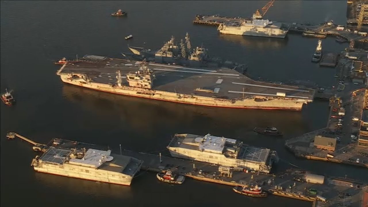 LIVE: Crews prepare for former USS JFK to begin journey out of Philadelphia