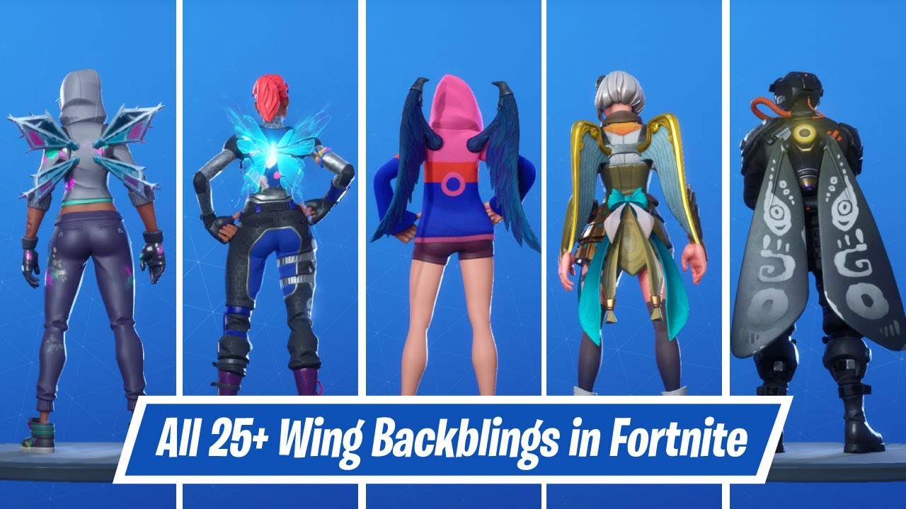 All 25+ Wing Backblings in Fortnite Chapter 2 Season 2