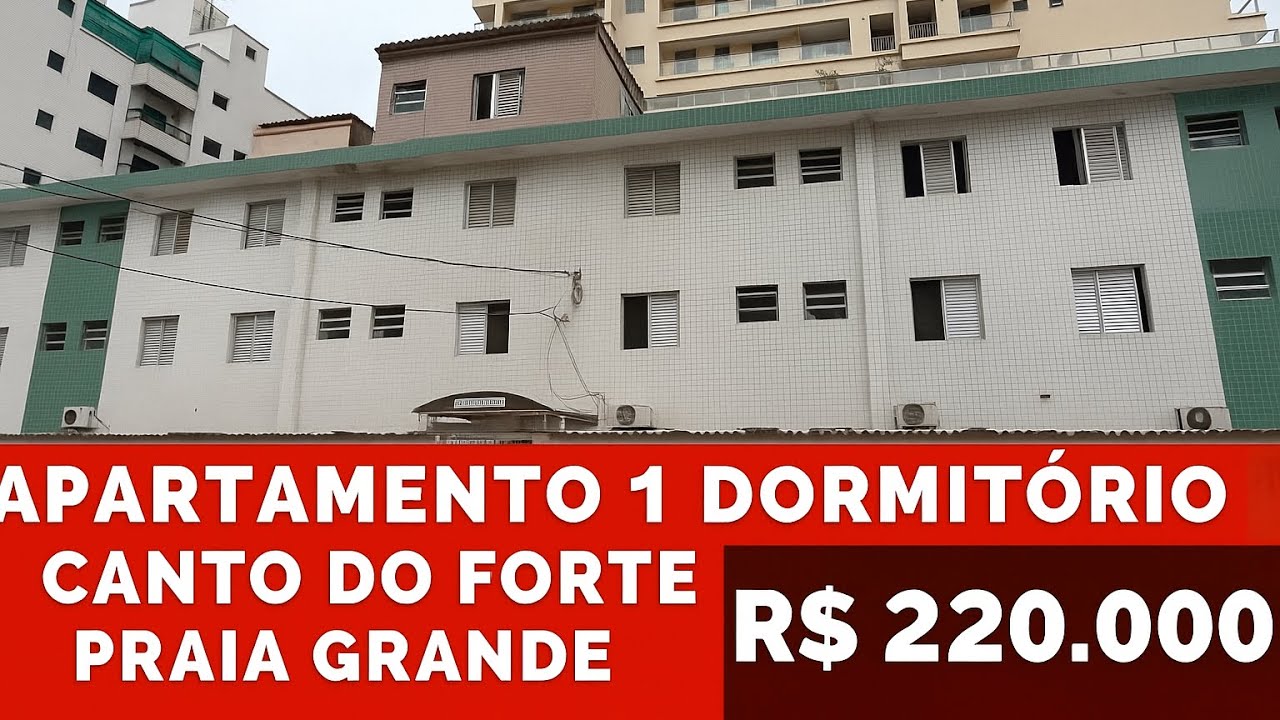 R$220.000 à vista | Canto do Forte, Praia Grande | Oportunidade | 1 dormitório | Férias | Mar 