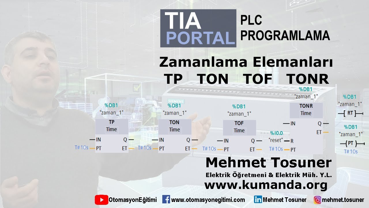 Tia Portal Zamanlama Elemanları ( TP TON TOF TONR ) #elektrik #otomasyon #plc #tiaportal #s71200