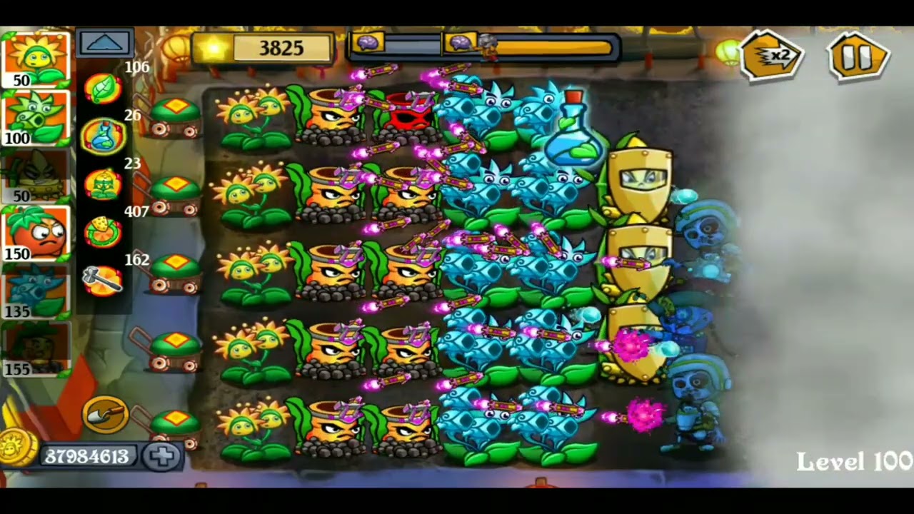 flower zombie war unlimited coin level 100 #flowerzombiewar #gaming #pvz