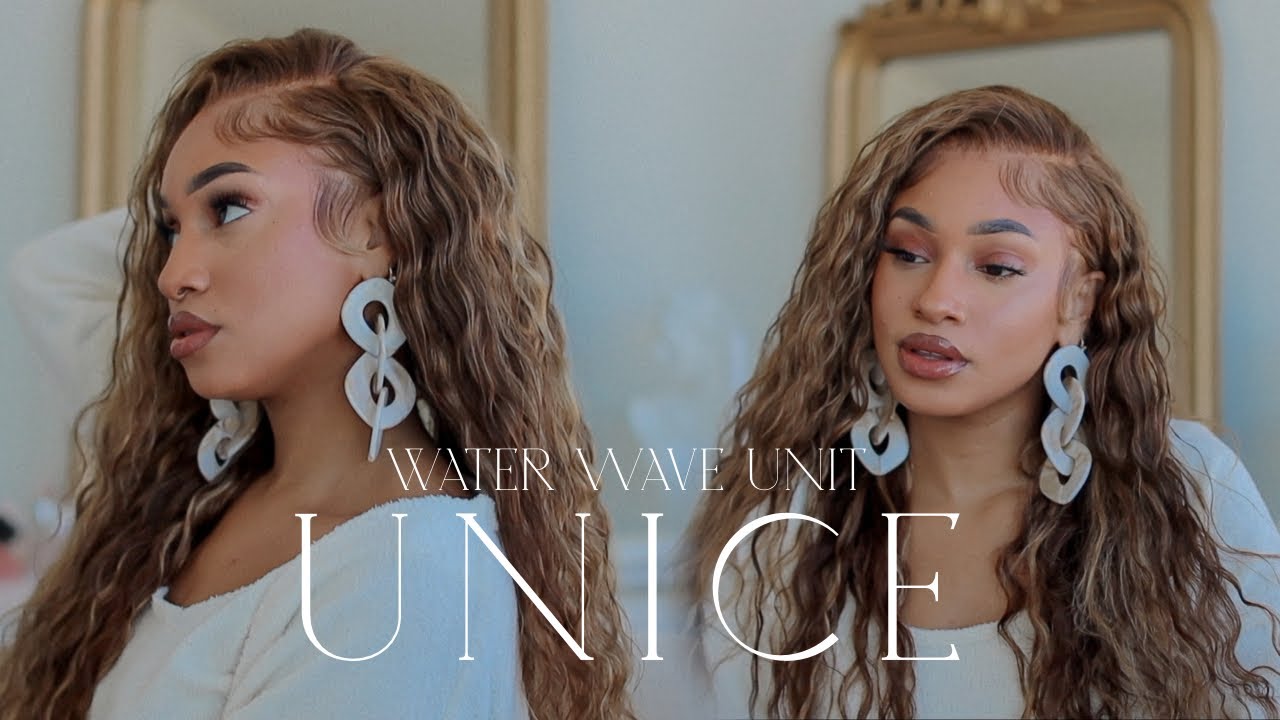 How I'm Installing A Honey Blonde Water Wave Wig Ft UNice Hair