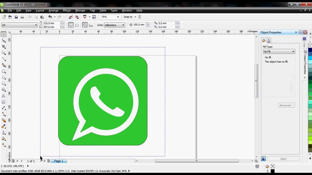 Cara Membuat Logo Whatsapp menggunakan CorelDraw Dengan Mudah