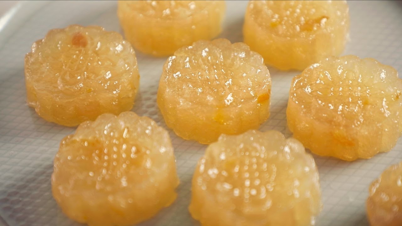 柚子水晶西米月餅 (簡單做法) Yuzu Crystal Tapioca (Sago) Mooncake