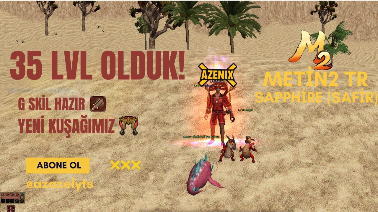 35 LEVEL OLDUK! SKİL G YAPTIK + KUŞAK BASTIK 🔥 | HIZLI GELİŞİM! Metin2 TR Safir #2
