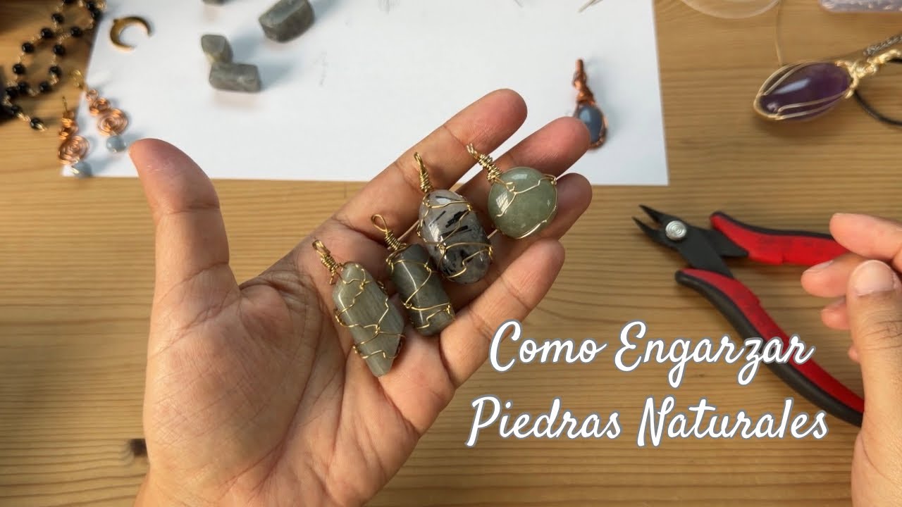 ¿Cómo engarzar Piedras Naturales? ✨ Sin perforaciones y Fácil ✨