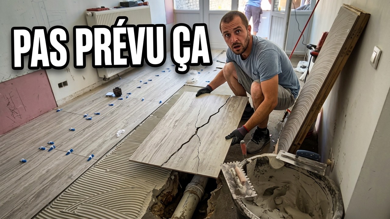 Je pose mon carrelage au sol… ça ne s’est pas passé comme prévu 😱