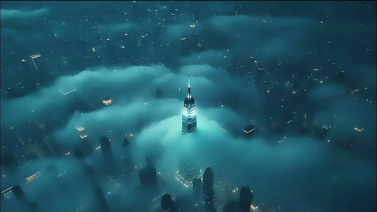 Dark Blue City Lights Ambiance (10Hour) 