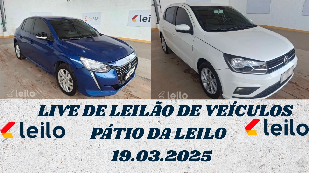 LIVE DE LEILÃO DE VEÍCULOS COM OPORTUNIDADE DE COMPRAR BARATO NA LEILO 19.03.2026