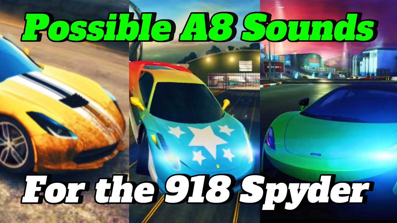 Asphalt 8 - These Original Engine Sounds Can Be Used For The Porsche 918 Spyder