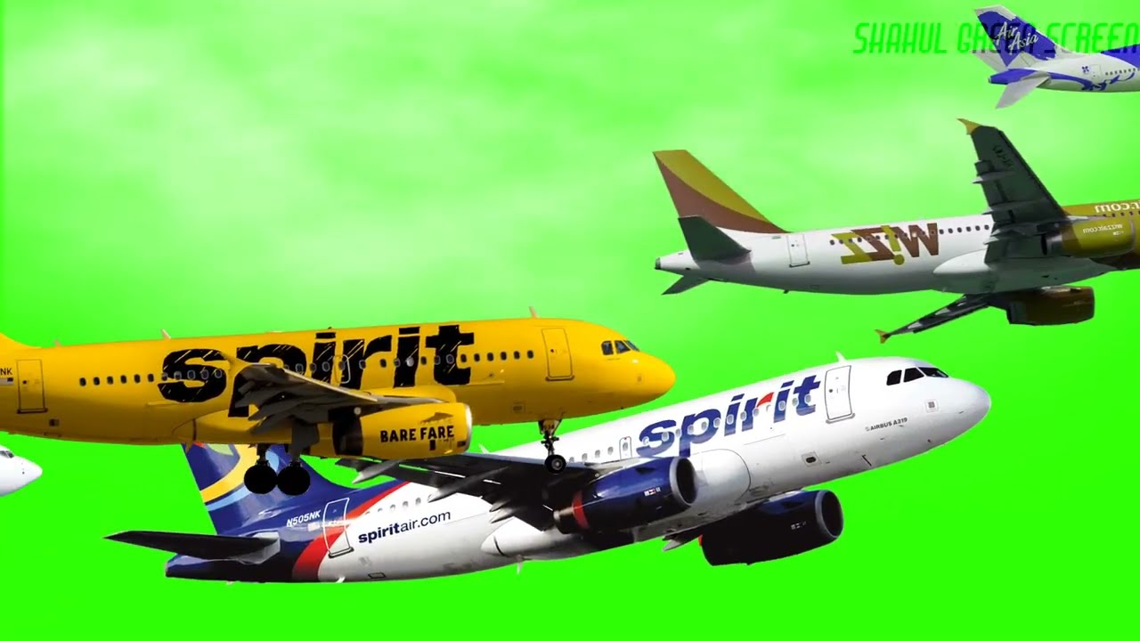 Airplane Stampede Green Screen | 4k