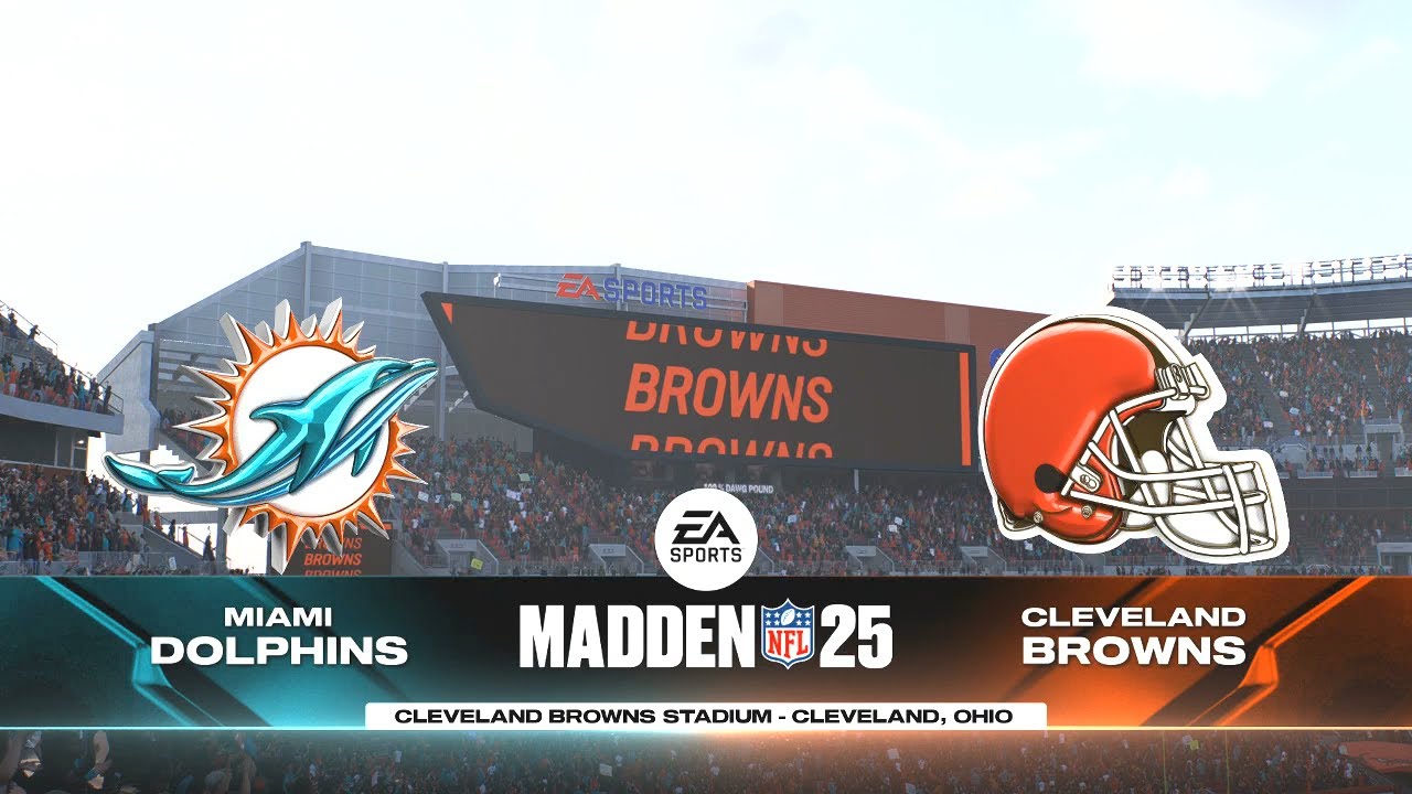Madden NFL 25 - Miami Dolphins Vs Cleveland Browns PS5 Week 17 (Quick Presentation) Simulation